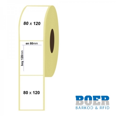 80mm x 120mm Kuşe Etiket