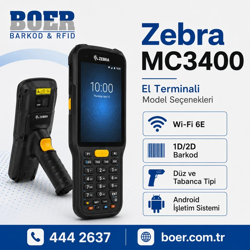 Zebra MC3400 El Terminali Fiyatları ve Model Seçenekleri